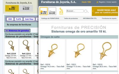 Fornituras de Joyería. Catálogo web